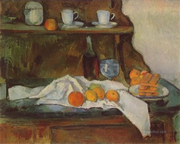 Impressionist Still Life Painting - The Buffet Paul Cezanne Impressionism still life